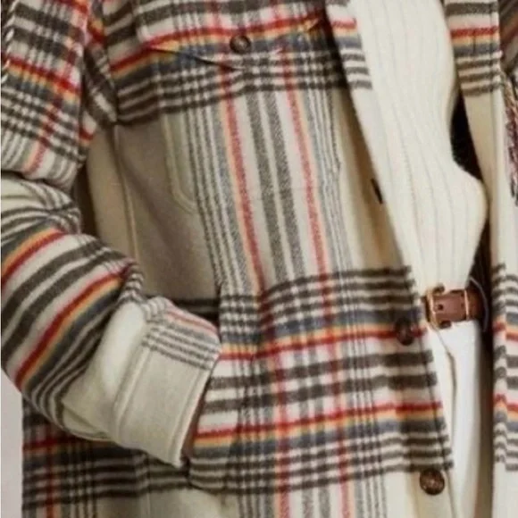 Polo Ralph Lauren Western Fringe Trim Plaid Wool Jacket - Picture 6 of 14